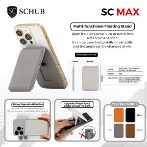 (SG) 2-in-1 Magnetic Leather Wallet Card Holder Case Phone Holder Stand Mag-safe Wallet Bag Hide Stand Card Bag Stand