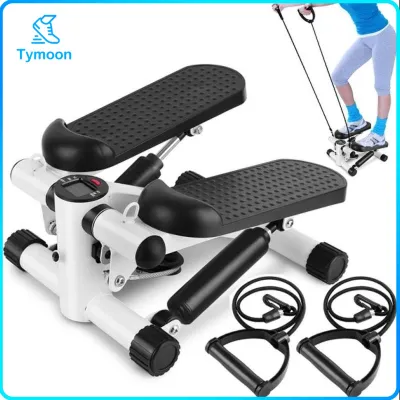 Perfeclan Stair Stepper Foot Stepper Machine with Pull Ropes Fitness Stepper Mini Foot Stepper Machine