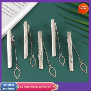 Graceful 1Pc New Men Necktie Tie Clip Stainless Steel Plain Clasp Bars Pins Clips