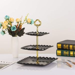 Rak Kue Susun 3 Tingkat Detachable Plate Cake Stand Display