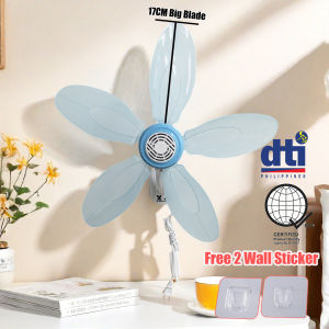 Household 5 Blades Wall Fan Electric Cooling Fan Portale Fan Strong Wind For Wall/Table Clover Fan 15W