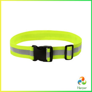 Harper เข็มขัดสะท้อนแสง ปรับได้ มองเห็นได้ในที่มืด สําหรับขี่จักรยาน วิ่ง  Reflective Belt