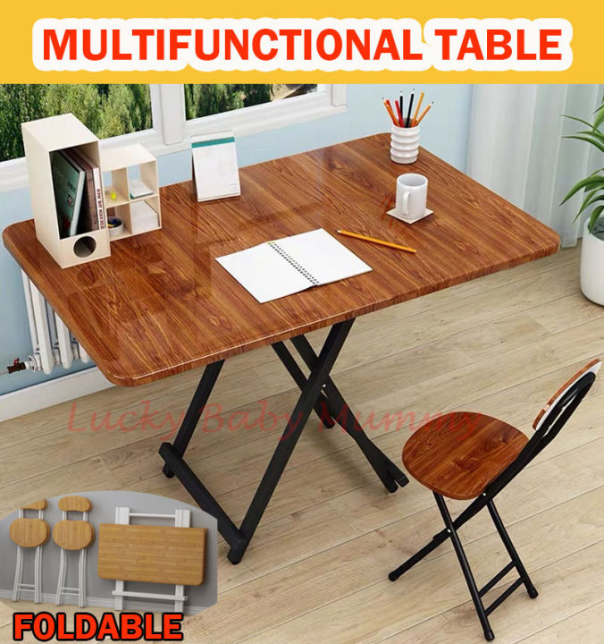 Foldable Dining Table Wooden Folding Table Foldable Computer Table