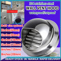 Premium 304 Stainless Steel Round Wall Mount Vent Hood with Powerful Exaust Fan - Durable, Waterproof, Rat-Proof Exhaust Ventilation Cap in Multiple Sizes. 