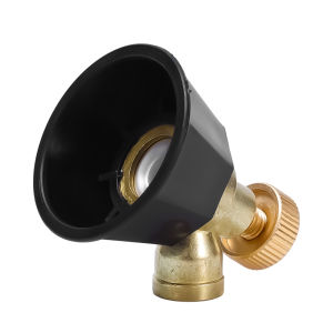 หัวฉีดละอองลมหมุนสีดำสำหรับการเกษตรหัวพ่นทองแดงข้องอเตอร์ปรับแรงดันสูง