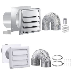 Phổ 4Inch ống thông gió Máy sấy Bộ Dụng Cụ Chiết Xuất Van Ống Vỉ Vỉ Che ống thông gió Máy sấy Tấm Tường Với Ống Cho Phòng Tắm quạt hút