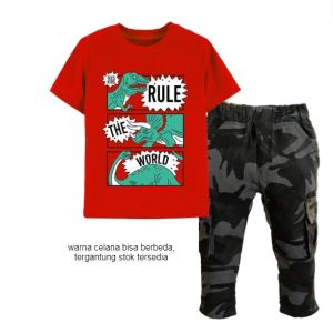 BAJU ANAK LAKI LAKI SETELAN ANAK LAKI BAJU ANAK COWOK PAKAIAN ANAK LAKI LAKI PAKAIAN ANAK MURAH CELANA PANJANG ANAK 1-2 TAHUN DINO SWAT KPJG