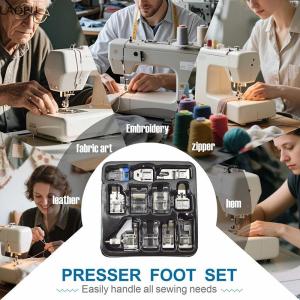 🎉【Low price】🎉LAOPU 11 Pcs Sewing Machine Presser Feet Kit Rolled Hem Feet Invisible Zipper Foot For Low Shank Sewing Machine