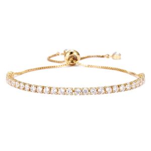 925 Sterling Silver Womens Roman Bracelet Jewelry Accessories with Sparkling Crystal Gems Gelang Wanita Bangle