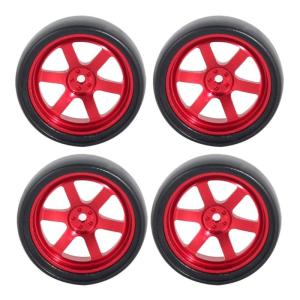 1/18 Remote Control Drift Car Upgrade Tires 4PCS With Metal Rims For Enhanced Control And Stability Driving Experience