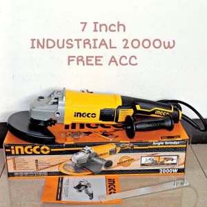 Angle Grinder 7" Inch Listrik INGCO AG200018 Mesin Gerinda Tangan