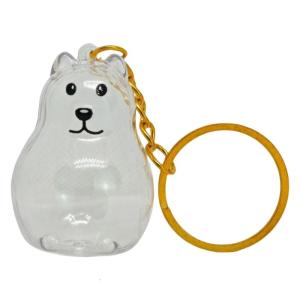Pet Furs Memorial Charm Keychain Clear Resins Dog Hair Collector Storage Box Bag Charm For Cherishing Pet Memory Gift
