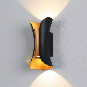 Lampu Dinding Modern Wall Light Warm White Minimalis 2 Arah Hitam Emas Black Gold Putih Emas White Gold Waterproof IP65 Dengan Lampu LED Indoor Outdoor