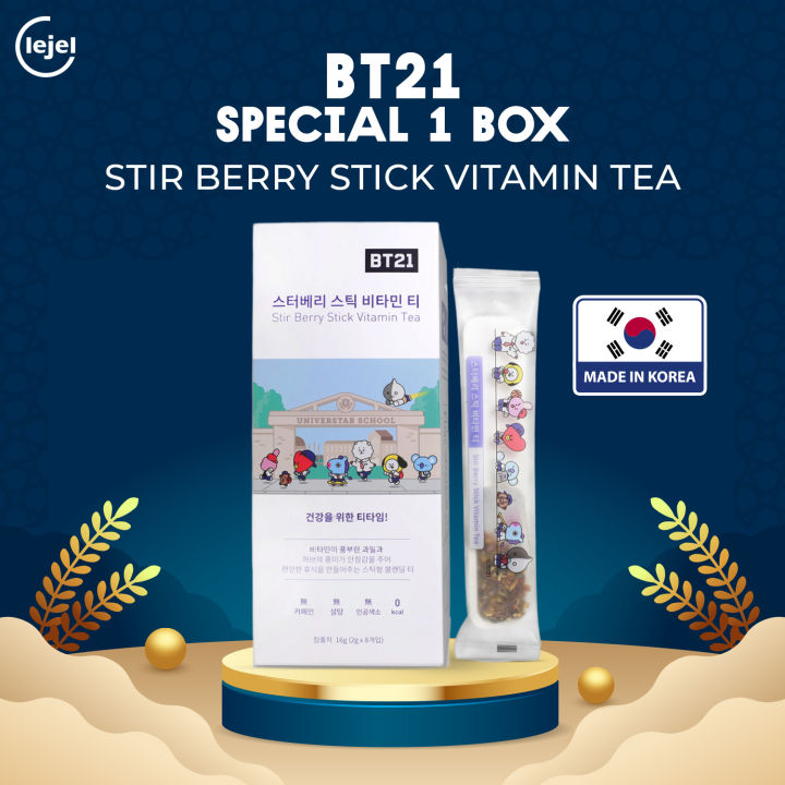 BT21 Special 1 Box Stir Berry Stick Vitamin Tea Limited Product