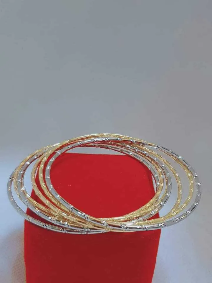 Days Bangle Pure Real 24K Saudi Gold Non Faded Lifetime Use