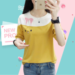 QDshop ใส่แล้วเริศ น้อยแต่วัสดุคุณภาพดีลุคชิล ๆสบายๆเสื้อยืดงานสวยเพ้ 6 สีแมทซ์เที่ยวชิวๆไปเลยค่ะซิ สีไหนก็สวยอ่ะแม๊