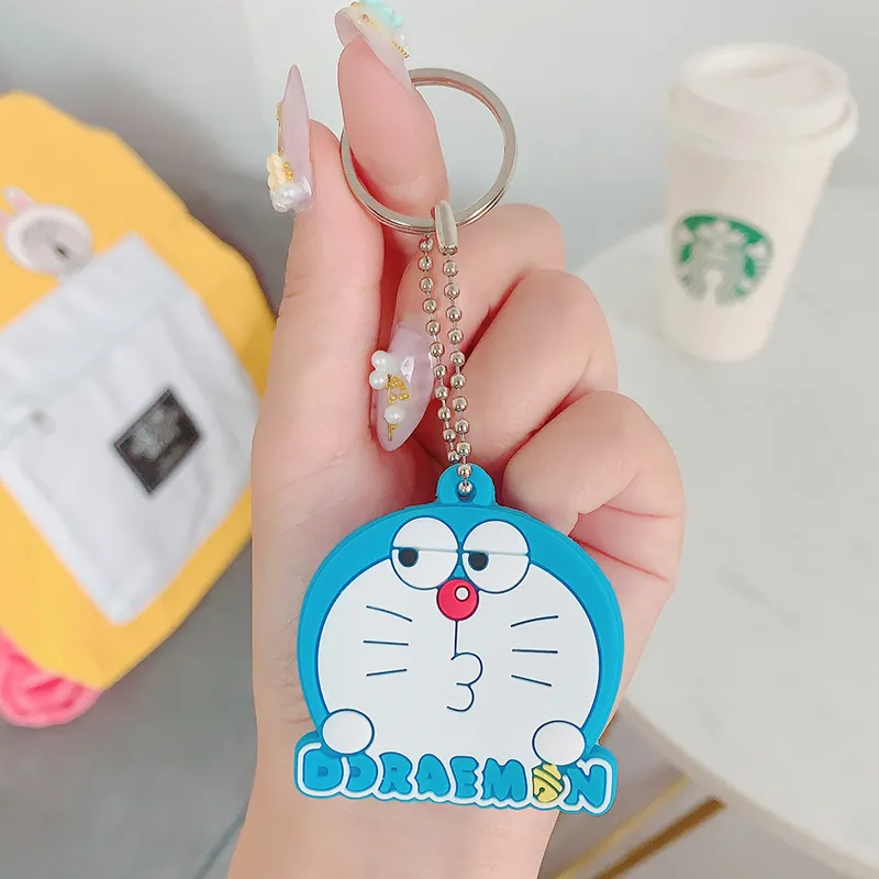 Kawaii Sanriod Accessories Kitty Kuromi My Melody Cartoon Silicone Case Backpack Pendant Keychain Anime Toys For Girls Gifts