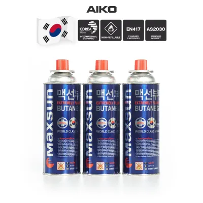 MAXSUN MSF-3P แก๊สกระป๋อง แพ็คสาม ผลิตและนำเข้าจากเกาหลี แก๊ส แก๊สกระป๋อง gas