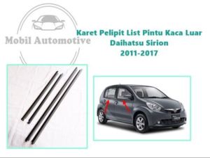 karet pelipit list pintu kaca luar Daihatsu sirion 2011-2017
