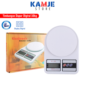 KAMJE Timbangan Kiloan Digital Dapur Kue 10 Kg Electronic Portable Kitchen Sale Free Baterai
