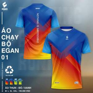 Áo Chạy Bộ Chính Hãng Egan 01 Thoáng Mát Vải Tái Chế Thấm Hút Tốt Thiết Kế Siêu Đẹp
