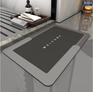 SG STOCK 60*39cm JAPAN Soft Washable Diatomaceous Earth Diatomite Mat Sink Toilet Bathroom Floor Mat Non Slip Floor Mats