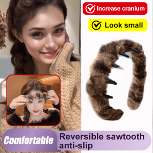 Hair bands female fall and winter retro leopard print models plush nonslip hairpin