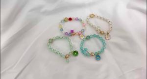Mumystation Gelang kristal lucu aesthetic flower celet manik