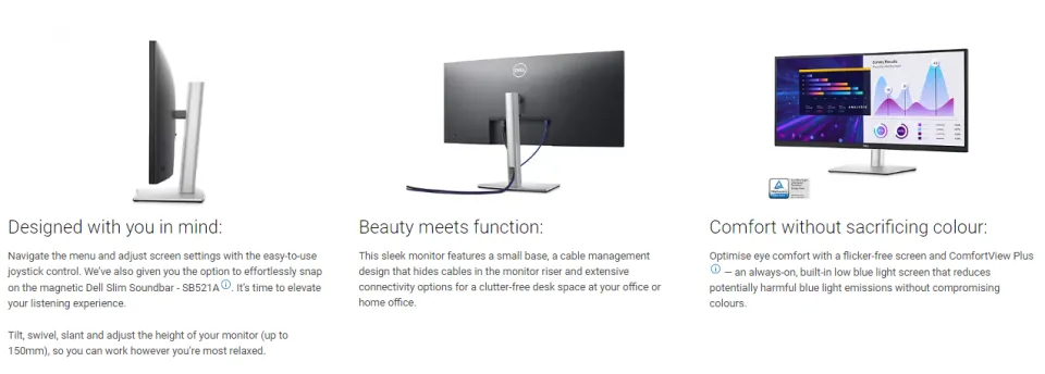 Dell 34 inch Ultrawide Curved USB-C Hub Monitor - P3424WE