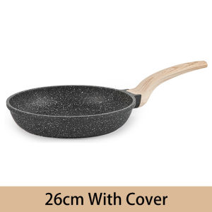 Tôi biết 26/28/30cm ấm cúng dung tích lớn không dính xào chảo khỏe mạnh chiên Granite đồ nấu nướng phù hợp chảo cho tất cả các bếp