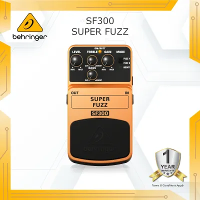 [100% AUTHENTIC] BEHRINGER SF300 3-Mode Fuzz Distortion Effects Pedal