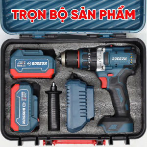 Máy Khoan Pin Bossun BS-ID180PRO Lực Siết 180Nm ANTIKICKBACK Đầu Kẹp 13mmĐộng Cơ Không Chổi Than