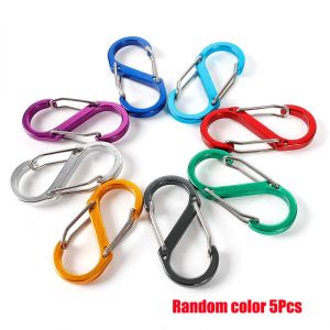 【 Rotatingjumps】🔥ขายดี🔥ล็อคอลูมิเนียมประเภท S 10ชิ้นมีตะขอพวงกุญแจล็อคกันขโมยกระเป๋าเป้สะพายหลังกลางแจ้งเครื่องมือหัวเข็มขัด