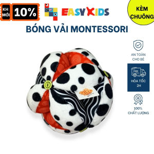 Bóng Vải Cho Bé Sơ Sinh Montessori Polka Dots Hỗ Trợ Luyện Chân Kích Thích Thị Giác