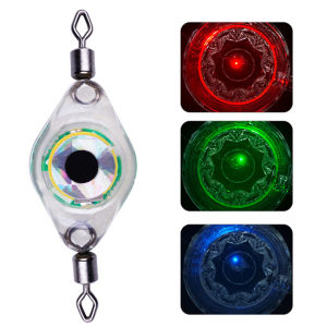 LED Mini Fishing Lure Trap Light LED Eye Shape Fishing Squid Bait Luminous Lure Lamp Sport