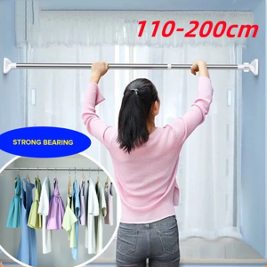 Stainless steel telescopic rod Punch-Free Adjustable Telescopic Rod Shower Curtain Rod Extendable Clothes Rail Hanger Rod