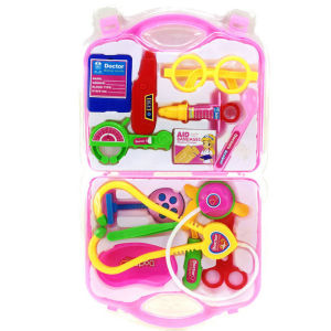 Kids Doctor Nurse Pretend Play Set Portable Suitcase Simulation Medical Tool Kit Random Color Educational Toy