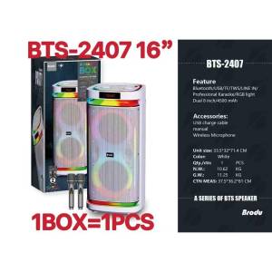 BTS-2800、2801、2047 8 inches Super beautiful white Bluetooth Speaker color LED With rechargeable mic