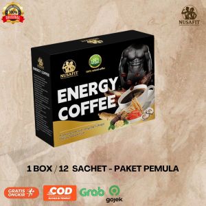 [ FREE ONGKIR PLUS BISA COD ] - KOPI HITAM ENERGY COFFEE INSTAN - Kopi Gingseng Praktis Hemat Instan - Kopi hitam pria - Kopi pria