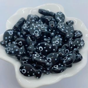 OEUVR Ceramic Small Fish Beads Handmade Craft Cartoon Design Ceramic Spacer Loose Beads Earring Fashion Jewelry Making Material for 10Pcs Student
