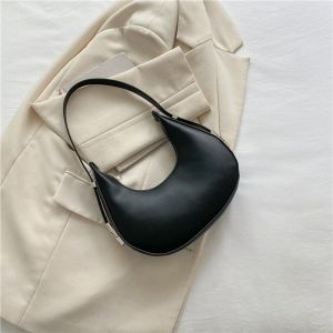 Multipurpose Women Bag Dumpling Style Handheld PU Leather Zipper Shoulder Bag Sling Bag Casual Beg Tangan Wanita