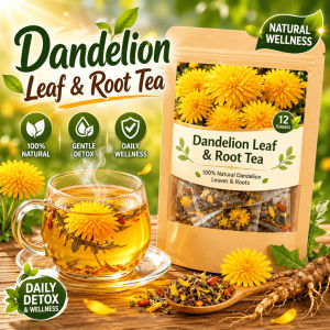 DANDELION LEAF & ROOT TEA - Detox Herbal Tea Bags Dandelion Root & Leaf | Caffeine-Free Organic 120G