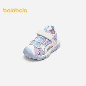 Balabala Childrens Shoes Sports Sandals For Children Boys And Girls 2024 Summer New Beach Shoes Bao Head Hollow Breathable