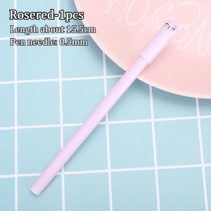 1 PCS Korea Creative Stationery Cute Swing Tail Cat Gel Pen Students use 0.5 full syringe black pen