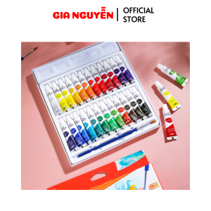 Màu Nước WaterColor Dạng Tuýp 5ml Deli - 12/18/24 Màu Sáng Mịn Đặc Dễ Hòa Tan Tô Màu Vẽ Tranh Học Sinh Chuyên Nghiệp --