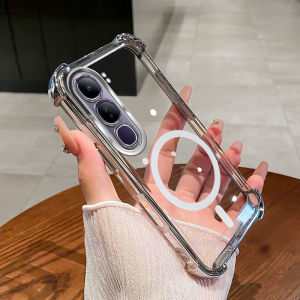 [ Shockproof ]Case For Vivo V40 LITE 5G Phone Case 2025 New Magnetic design aesthetic Case SZ15