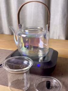 Electric Health Kettle  Health Pot Multifunctional Tea Maker  Electric Tea Pot Electric Ceramic Furnace Loop-Handled Teapot Heat-Resistant Glass Wire Drawing Process 烧水壶 养生壶多功能
