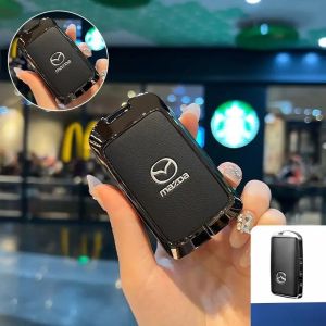 Remote Key Case Key Holder For Mazda 3 Alexa Cx30 Cx-30 Cx-5 Cx5 Cx3 Cx-3 Cx8 Cx-8 Cx9 Cx-9  Car Smart Key Holder Zinc Alloy Key Protect Shell Key Chain Accessories