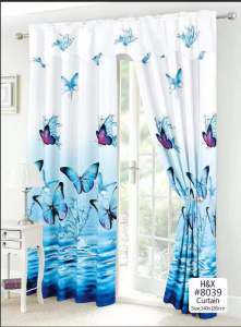 1PC 130x200cm Butterfly Curtain Sale for Window Door Home Decorations Elegant White Yellow Purple Blue Room Decor Kurtina Sale Living Home Curtains COD