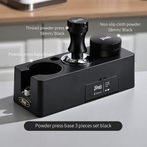 BINCOO Coffee Tamper Set Pressing Powder Base Portafilter Powder Distributor Pressing Powder Hammer Set Coffee Machine Handle Pressing Storage Rack 51/58mm Universal